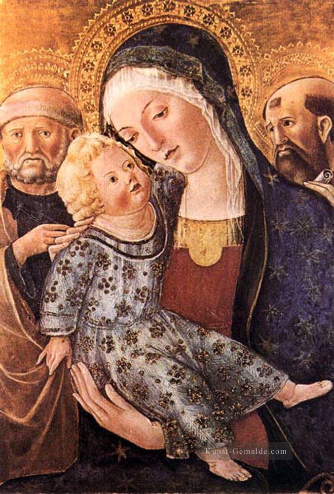 Madonna mit Kind und zwei Heiligen Sieneser Francesco di Giorgio Ölgemälde